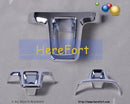 5pcs fit for VW Golf 6 POLO BORA Carbon fiber & chrome Steering Wheel Cover Trim