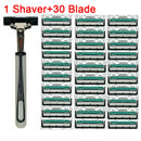 1 Razor Holder 30 Men Razor Blades Shaving Facial Care Men Shaving Blades Sha OZ