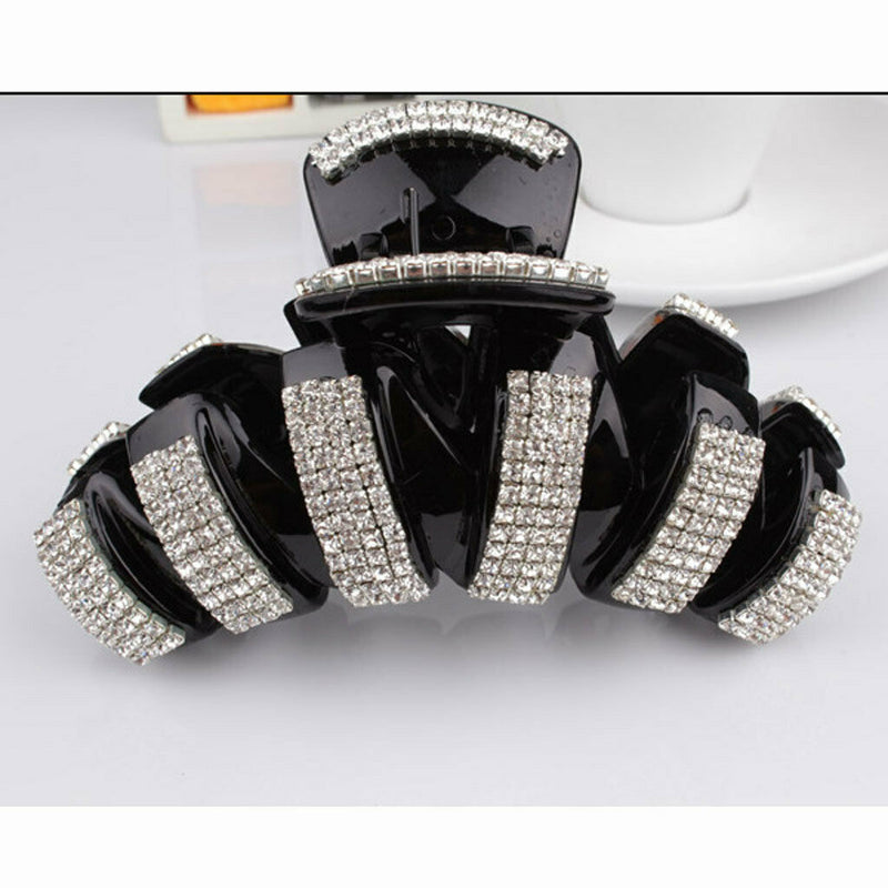 Fashion Full Crystal Rhinestone Hair Claw Clamp Clip Headpiece Accessory