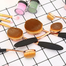 10pcs/Set Pro Toothbrush Shape Oval Makeup Brush Foundation Powder Pens Kit