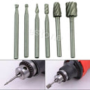 6pcs HSS Routing Router Grinding Bits Burr For Rotary Bosch Tool Useful