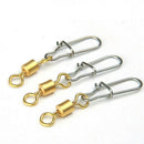 50pcs Stainless Steel Swivels Interlock Snap Fishing Lure Connector Acces JIY
