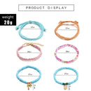 6pcs Boho Ethnic Weave Rope Bracelet DIY Beads Bangles Jewelry (Style 6) A