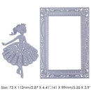 2pcs Metal Cutting Dies Dressing Girl DIY Scrapbook Embossing Stencil Craft