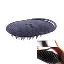 girls black plastic shampoo washing hair massager comb scalp shower brush 3C