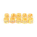 10Pcs Braiding Hair Rings Dreadlock Marley Braids Beads Clips Cuffs Rhineston Ew