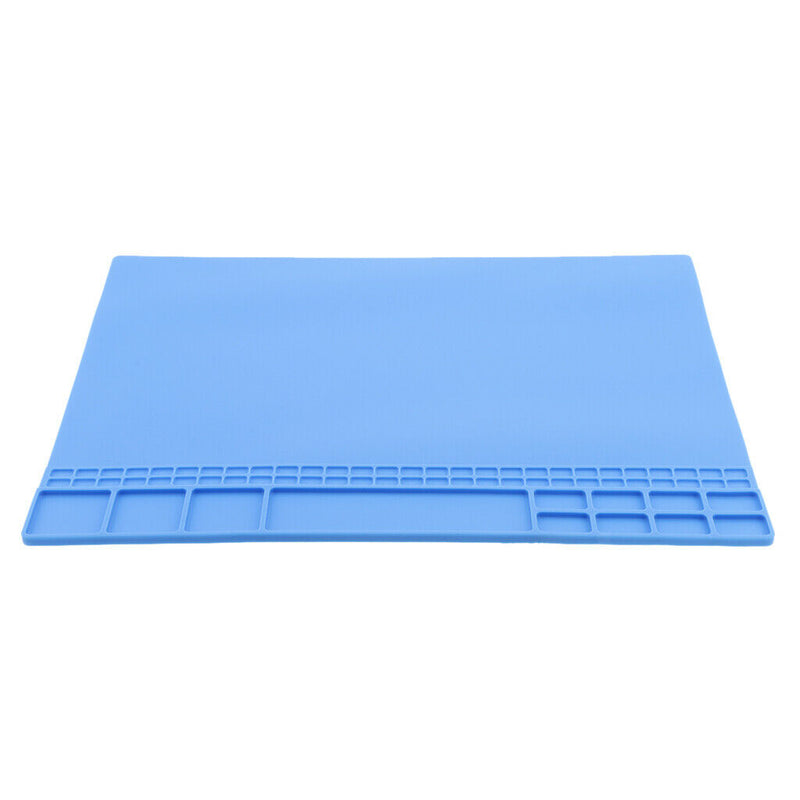 Silicone Heat Mat Insulation Kit Maintenance Desk Soldering Pad  Deep Blue