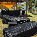 2Pcs 2 Outdoor Sunbed Cover 410D Oxford Cloth Sun Seat Cover Waterproof Gar