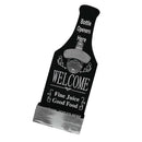 Shabby Wooden Beer Shaped Wall Mounted Bottle Opener Hanging Opener,  Black