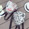 Summer Women PU Leather Floral Printed Backpack School Travel Bag(Black)