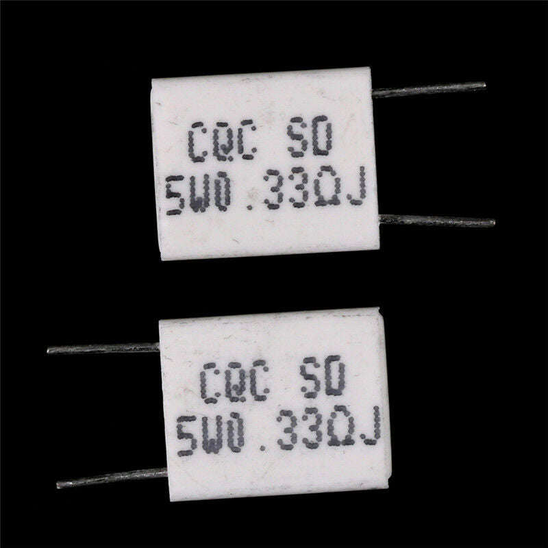10pcs 5W 0.33Ohm Cement Resistor Non-Inductive Ceramics Resistor BPR56/CQC -Q