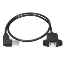 Black USB Angle 90 Degree Angle Extension Cable Male to Female Adapters Cord