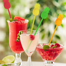 12pcs Pineapple Cocktail Swizzle Sticks Stirrer Coffee Wine Muddler Puddler3C