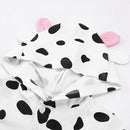 Autumn Winter New Newborn Cute Cow Print Jumpsuit Button Rompers Long SleeveM9Z2