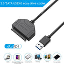 2.5 inch HDD SSD USB 3.0 to SATA Converter Adapter Cable for Windows XP 7 8 10