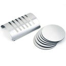6Pcs/Set Stainless Steel Pad Non-Heat Water Coaster Placemats Potholder Pad