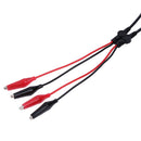 2pcs 110cm BNC Q9 to Dual Alligator Clip Oscilloscope Test Probe Leads