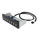 1X(9 Pin To 7 Port USB2.0 Hub 5.25 Inch CD-Rom Drive Bay CD Rom Front Panel