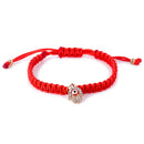 Luck Handmade Rope Cuff Bracelet Crystal Pendant Bangle Thread Women Jewelry LJ
