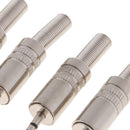 5Pieces Stereo 2.5mm Plug Jack Cable Solder Connector