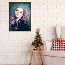5D DIY Diamond Painting Thinking Girl Cross Stitch Embroidery Rhinestones