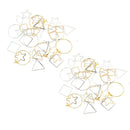 72 Pieces Mixed Styles Geometric Beading Hoop Earring Finding with Loop for Add