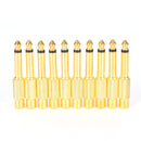 10pcs RCA Female jack to 6.35mm Mono Male Plug Audio Adapter Connector B ~S
