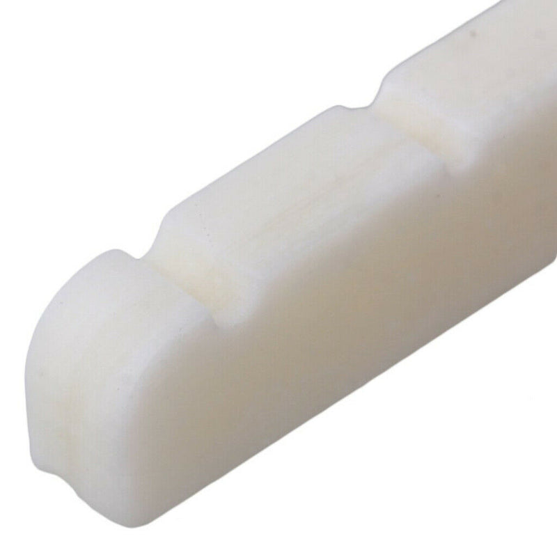 1 Piece White Slotted Nut Bone for 6-String Electric Guitar Instrument Part