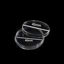 10PC 40mm Clear Round Plastic Coin Capsules Containers Coin Protector Case