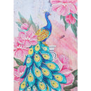 Peacock Pink Flower Irregular Rhinestone Picture DIY Set 30x40cm (PA041)