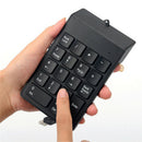 Portable 2.4G Wired Digital Keyboard USB Number Pad 18 Keys Numeric Keypad 3c