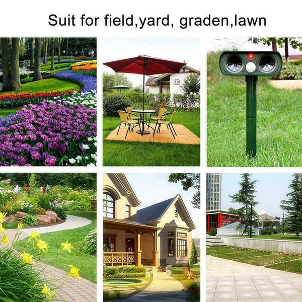 1x Solar Power Ultrasonic Pest Animal Repeller Garden Control Drive Yard A3O4