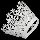 50x Paper Snowflake Design Vine Lace Cupcake Wrappers Table White