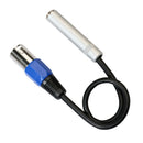 Stereo Audio 6.35mm Female Jack to 3-pin Male XLR Plug Cord 1ft 0.3 m
