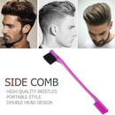 Double Side Hair Edge Brushes Hair Comb Beauty Hairdressing Tools (Purple) A
