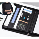 A4 Leather Business Portfolio Padfolio Folder with Business Card U Flash Di
