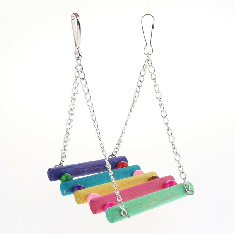 5PCS String of Balls Bells Rope Swing Perch for Small Animal Hamster Squirrel