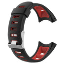 Silicone Bracelet Strap Band for Suunto Quest M1 M2 M4 M5(Black+Red)