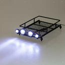 RC Luggage Roof Rack w/ 4 White LED Light Bars for 1/10th Traxxas Redcat HSP