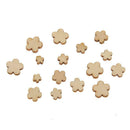 100pcs Mix Size Wood Plum Blossoms Flower Button DIY Sewing Scrapbook Decor A