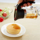 304 Stainless Steel Pouring Sugar Bottle Syrup Honey Cruet Acrylic Flavorin