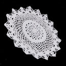 Handmade Crochet Cotton Lace Placemats Doilies White, Flower Shape, Home Coffee