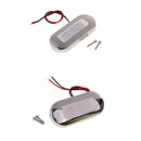 2pcs 316 Stainless Steel LED Oblong Marine Courtesy Lights, 12V Blue/White