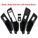 Car Window Glass Lifting Buttons Frame Door Storage Box Cover Trim 6Pcs For