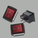 Red Light Illuminated 4 Pin DPST ON/OFF Snap in Rocker Switch 16A 20A 250V F2U4