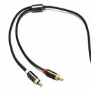 Black 3.5mm Male Jack to 2 RCA Male AUX Stereo Analog Audio Y Adapter Cable Cord