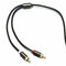 Black 3.5mm Male Jack to 2 RCA Male AUX Stereo Analog Audio Y Adapter Cable Cord