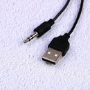2X USB2.0 Mini B Male to A Male+ 3.5mm Audio Adapter AUX Charger Y Cable BlackOZ