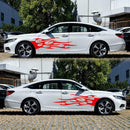 2x 150x42cm Flame Totem Vinyl Car Stickers Auto Whole Body Decals Decor