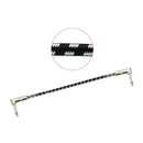 1 Feet Guitar Patch Cable with 1/4 inch Right Angle Plugs, Black and White  Q2M4